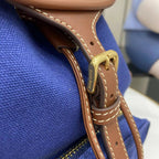 Miu Miu Brown Canvas & Calfskin Leather Backpack