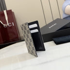Gucci Canvas & Leather Logo Card Holder
