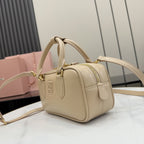 Miu Miu Yellow Leather Logo Handbag