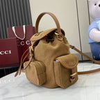 Miu Miu Corduroy & Calfskin Leather Backpack