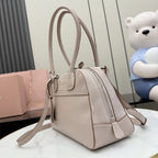 Miu Miu Leather & Linen Logo Handbag