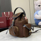 Gucci Corduroy & Calfskin Leather Backpack