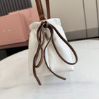 Miu Miu White Leather Bow Shoulder Bag