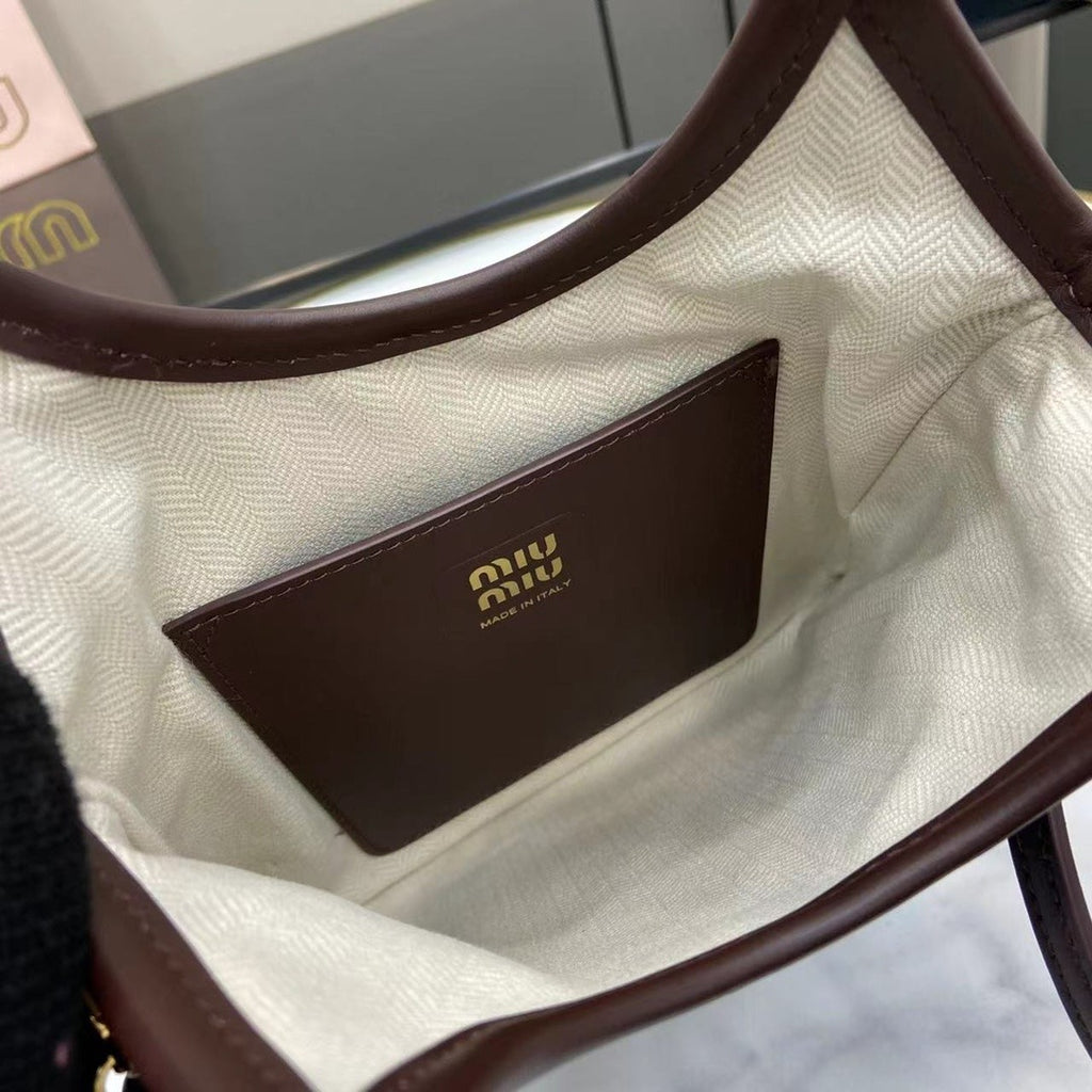 Miu Miu Leather Logo Tote Bag