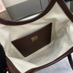 Miu Miu Leather Logo Tote Bag