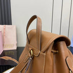 Miu Miu Brown Calfskin Leather Backpack