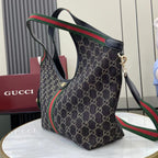 Gucci Black Denim Double G Tote Bag
