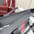 Gucci Black Canvas & Leather Vintage-Finish Tote Bag