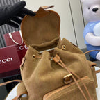 Gucci Corduroy & Calfskin Leather Backpack