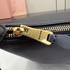 Miu Miu Black Patent Leather Logo Handbag