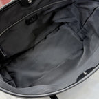 Gucci Black Denim & Leather Logo Tote Bag