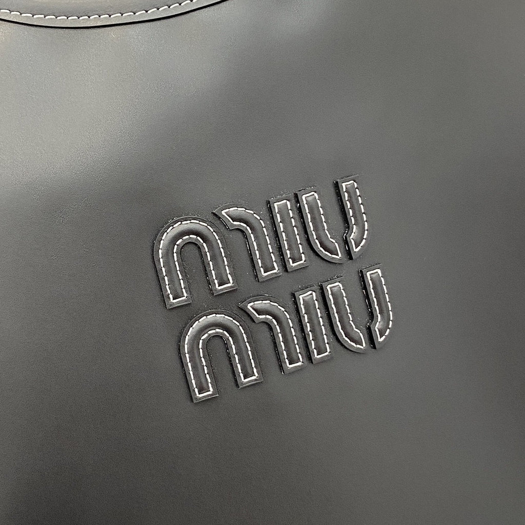 Miu Miu Leather Logo Tote Bag