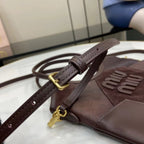 Miu Miu Leather Logo Tote Bag