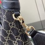 Gucci Black Denim Double G Tote Bag