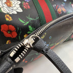 Gucci Black Leather Double G Tote Bag