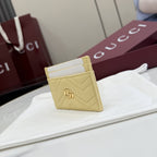 Gucci Yellow GG Marmont Card Holder