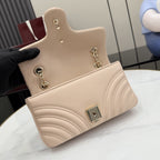 Gucci Pink Lambskin Leather GG Marmont Handbag