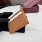 Gucci Brown Leather Openwork Card Holder