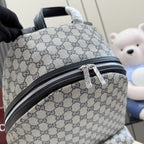 Gucci Canvas & Leather Zip Backpack