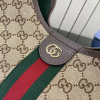 Gucci White Canvas Double G Tote Bag
