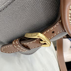 Miu Miu Brown Canvas & Calfskin Leather Backpack