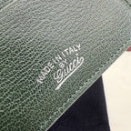 Gucci Green Leather Logo Card Holder