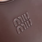 Miu Miu Red Leather Logo Tote Bag