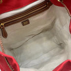 Miu Miu Brown Canvas & Calfskin Leather Backpack