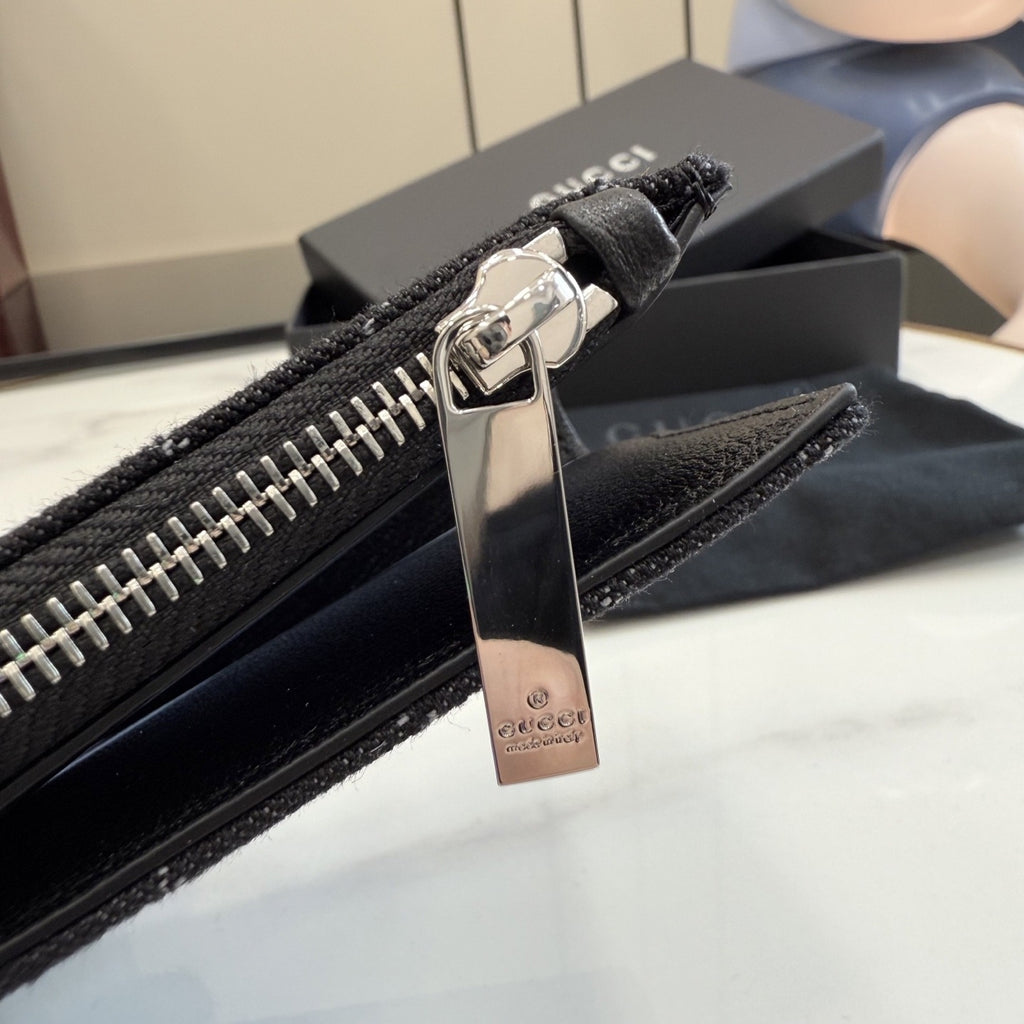 Gucci Black Denim Logo Wallet