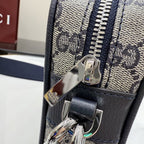 Gucci Canvas & Leather Zip Crossbody Bag