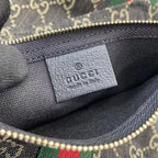 Gucci Black Denim & Leather Double G Handbag
