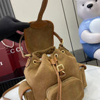 Miu Miu Corduroy & Calfskin Leather Backpack