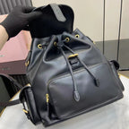 Miu Miu Black Calfskin Leather Backpack