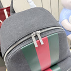 Gucci Black Canvas & Leather Vintage-Finish Backpack