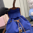 Miu Miu Brown Canvas & Calfskin Leather Backpack