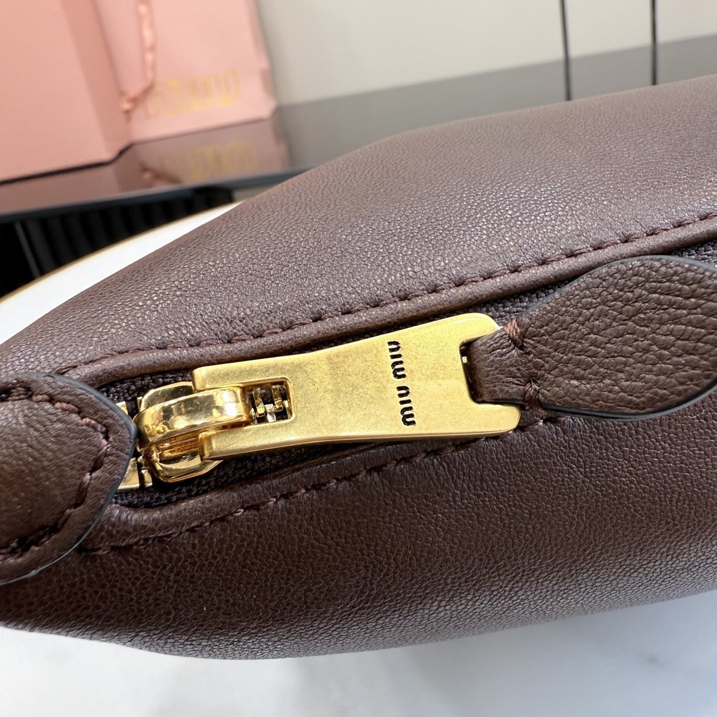 Miu Miu Patent Leather Logo Handbag