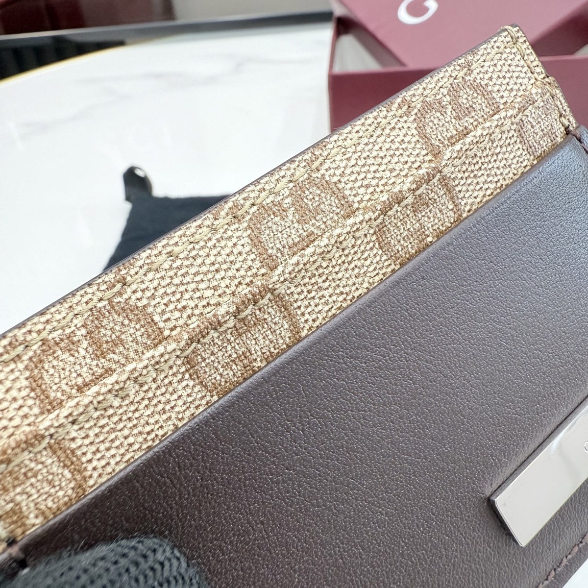 Gucci Brown Leather Card Holder
