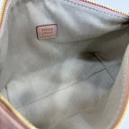 Miu Miu Pink Patent Leather Logo Handbag