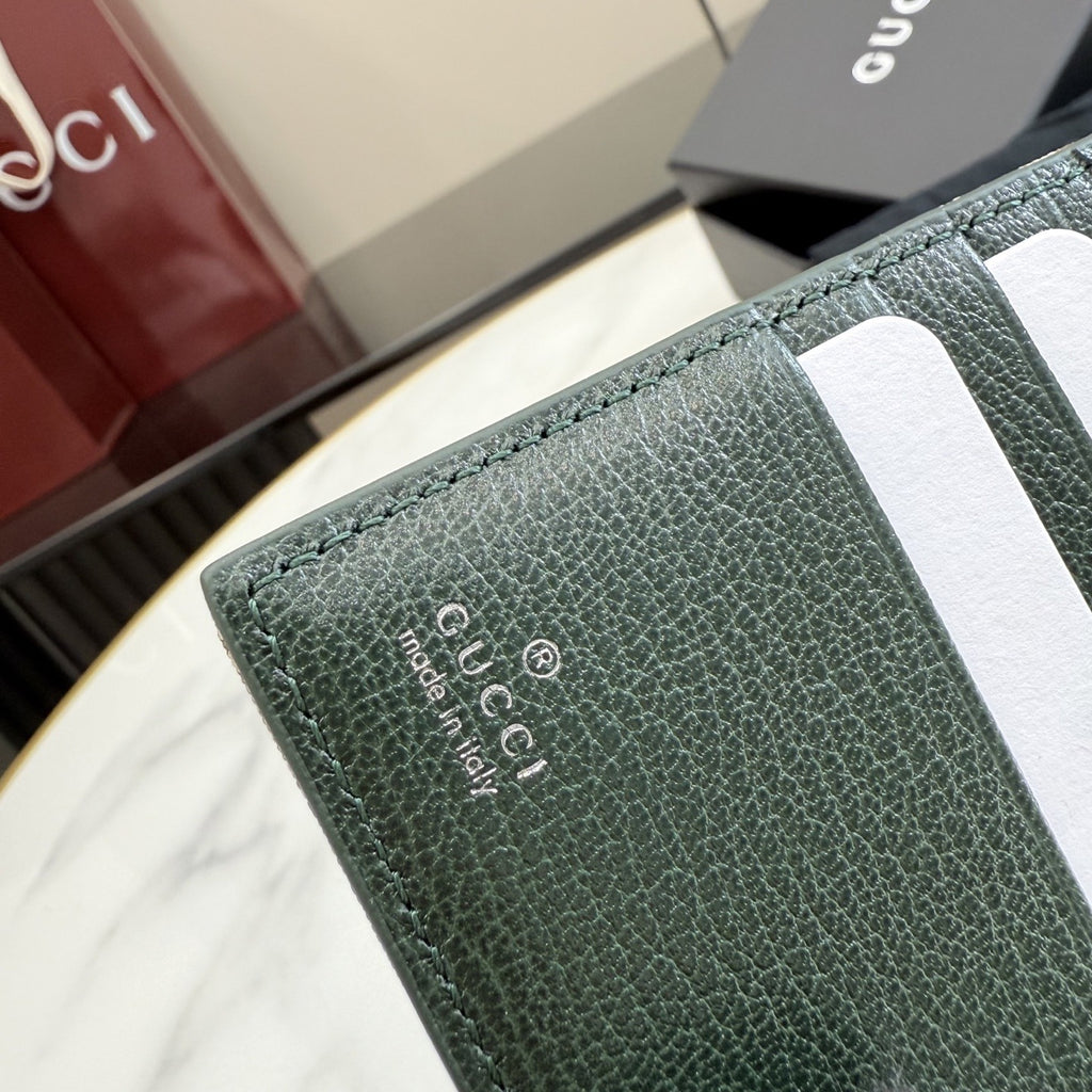 Gucci Brown Canvas & Leather Logo Wallet