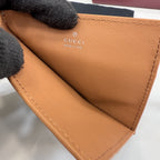 Gucci Brown Leather Openwork Card Holder