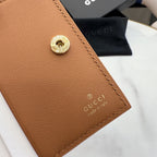 Gucci Brown Leather Openwork Wallet