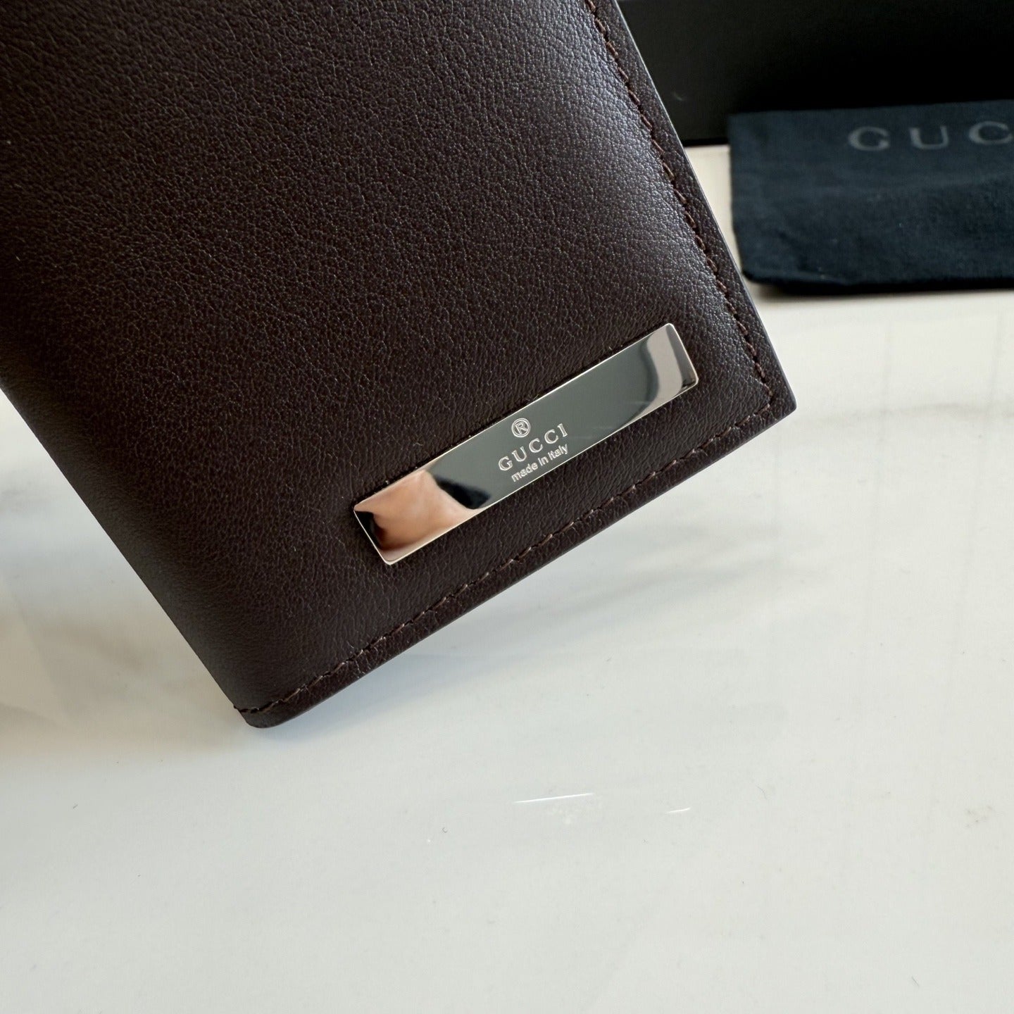 Gucci Brown Leather Card Holder
