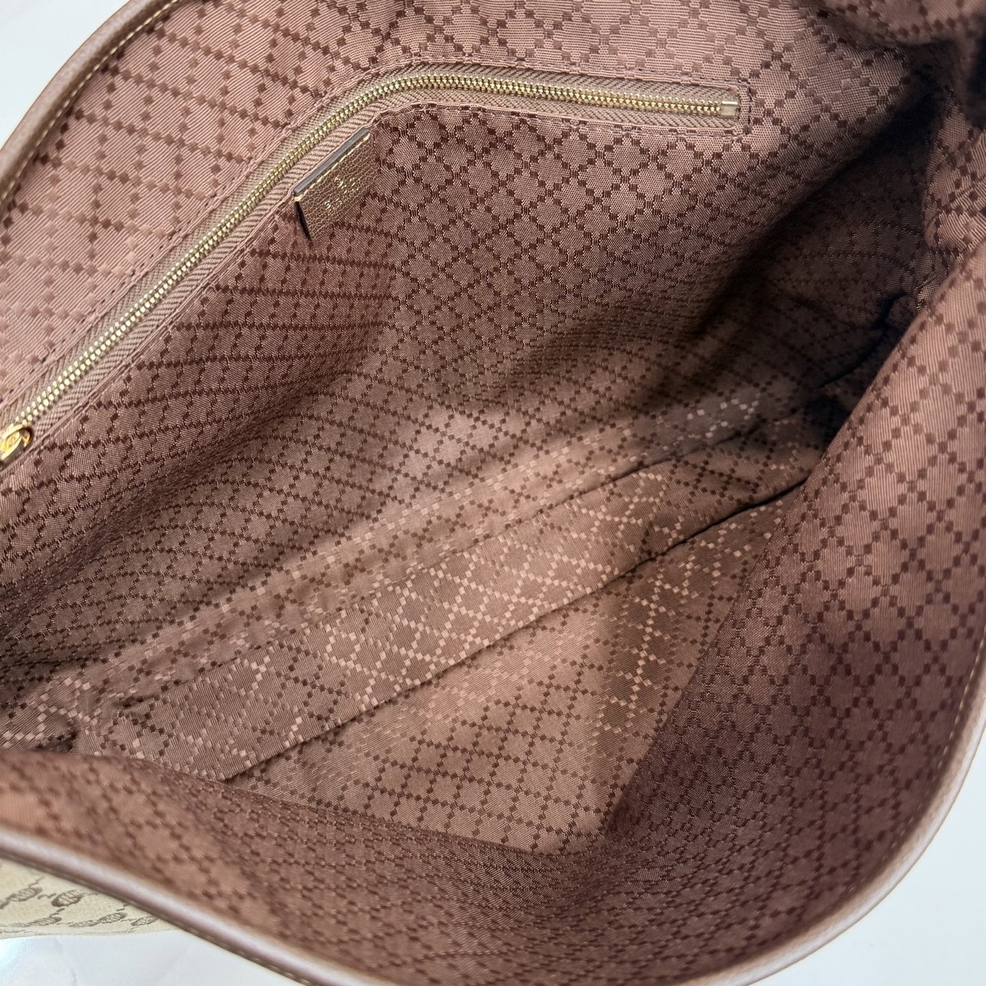 Gucci Brown Canvas & Leather Jackie 1961 Crossbody Bag