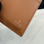 Gucci Brown Leather Openwork Card Holder