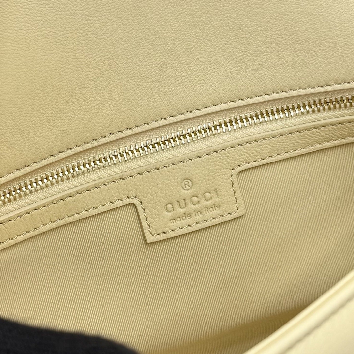 Gucci Yellow Lambskin Leather GG Marmont Shoulder Bag