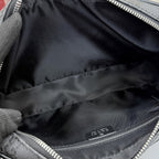 Gucci Black Canvas & Leather Zip Crossbody Bag