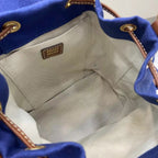 Miu Miu Brown Canvas & Calfskin Leather Backpack