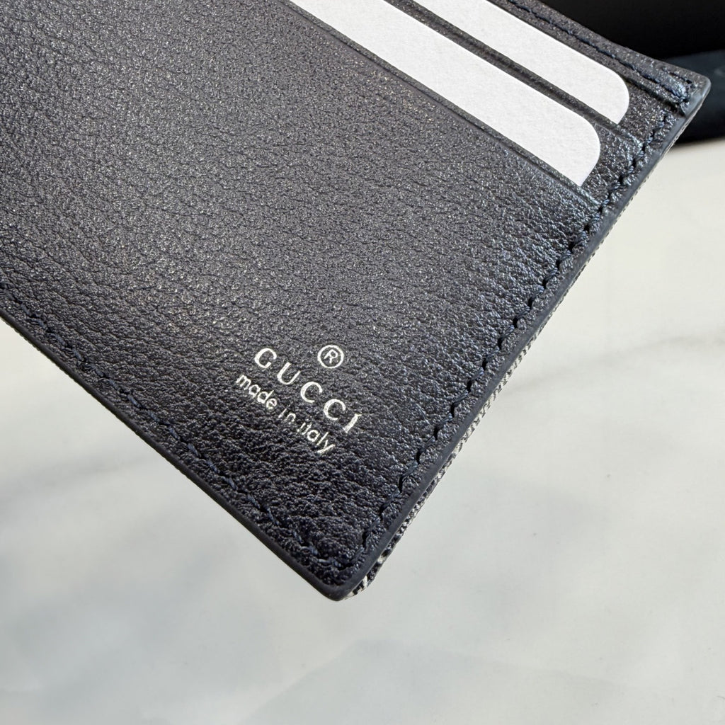 Gucci Green Canvas & Leather Logo Wallet