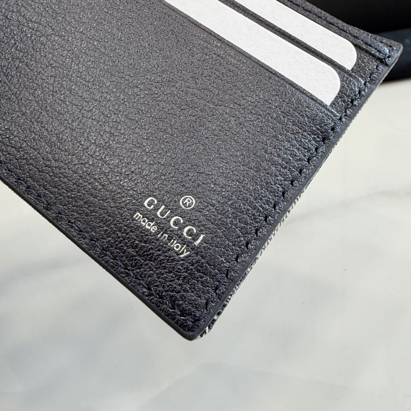 Gucci Green Canvas & Leather Logo Wallet