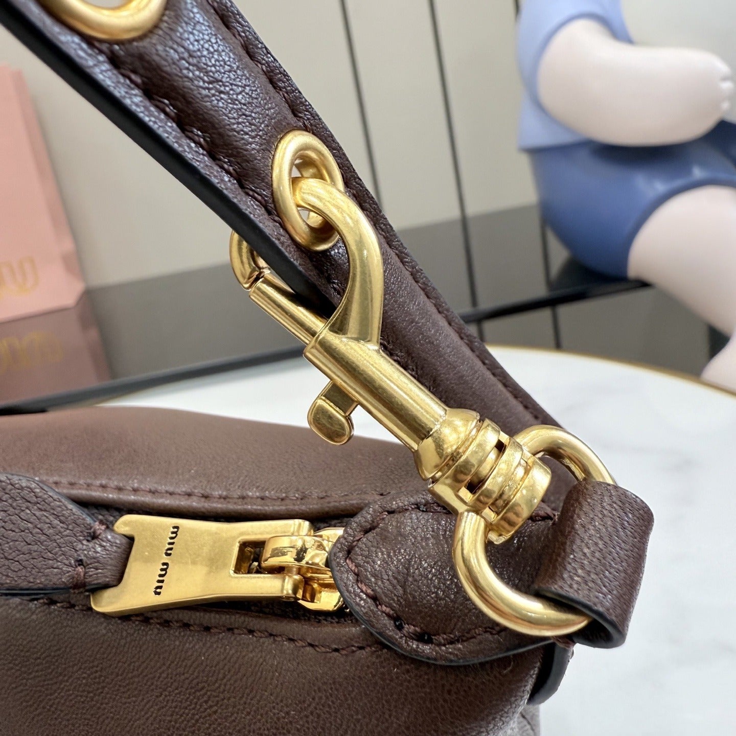 Miu Miu Patent Leather Logo Handbag